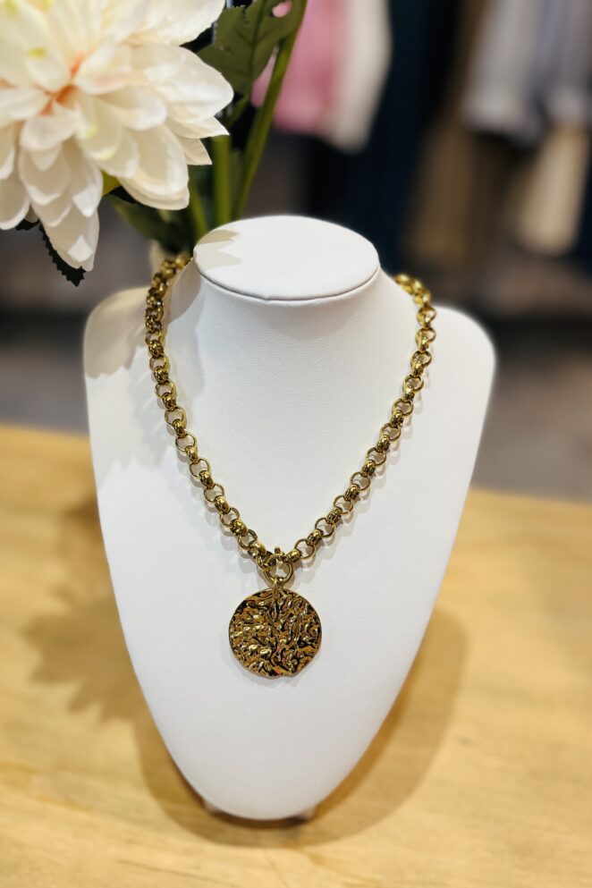 Collier Médaillon Doré