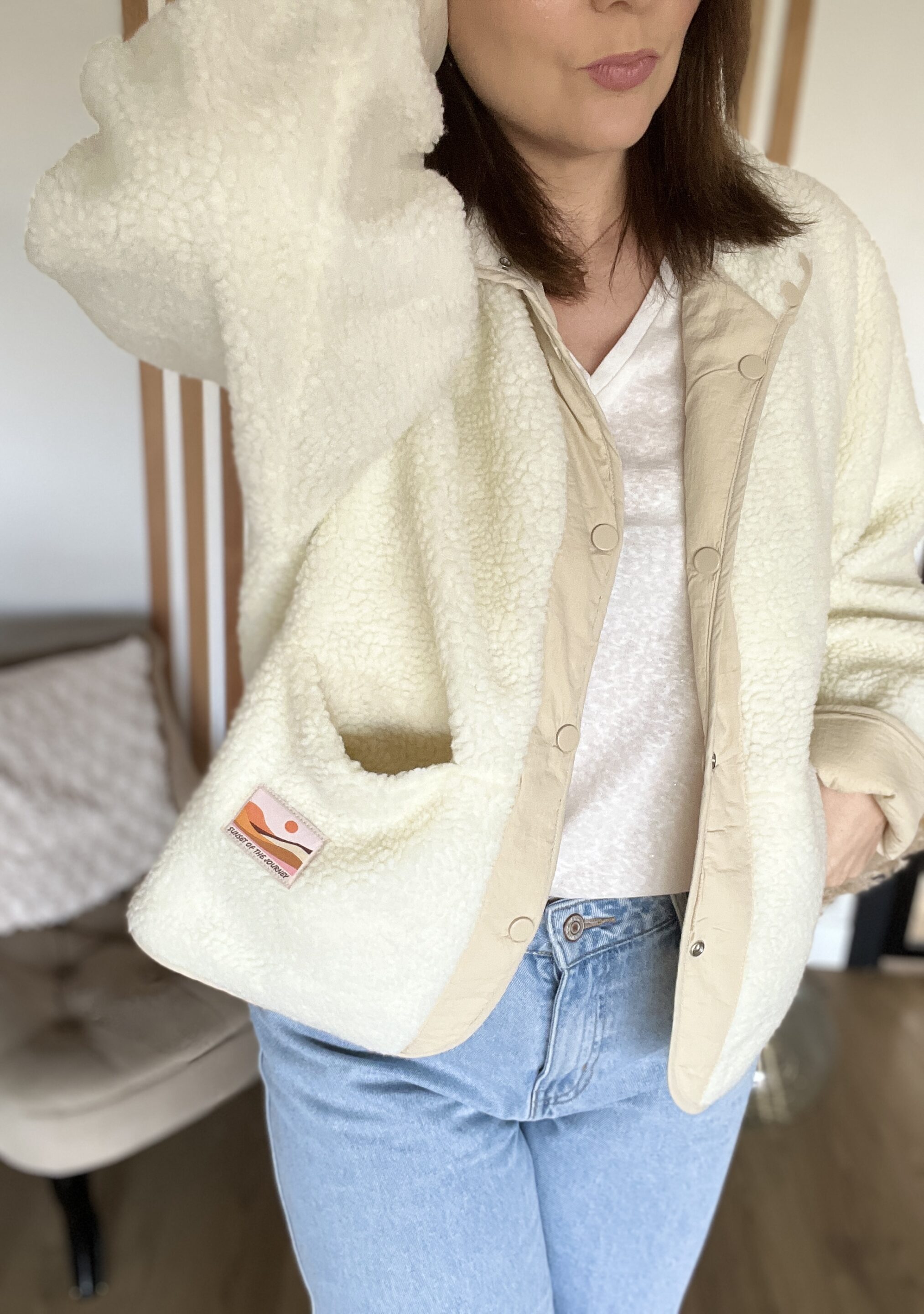 Veste Poppy Réversible Ecru