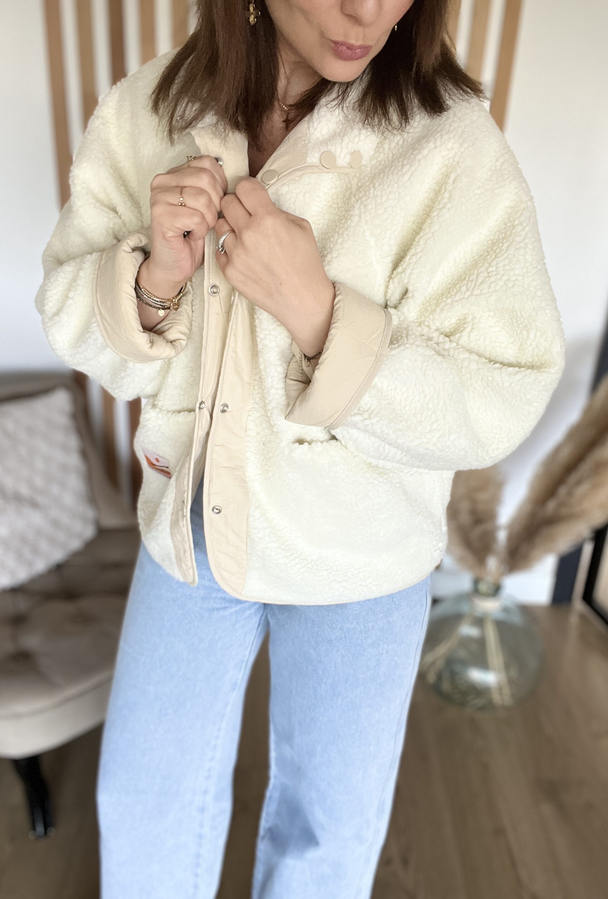 Veste Poppy Réversible Ecru – Image 2