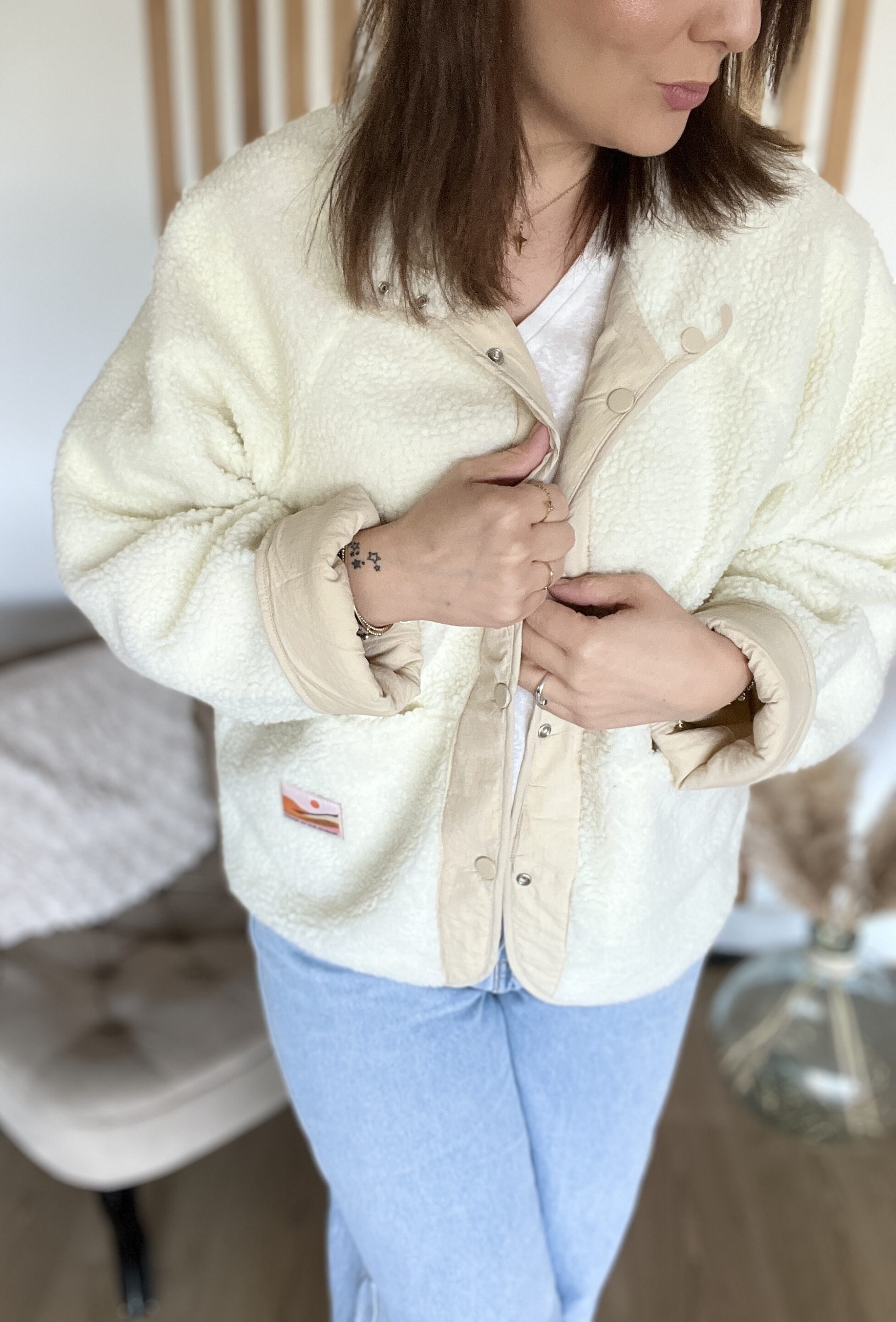 Veste Poppy Réversible Ecru – Image 3