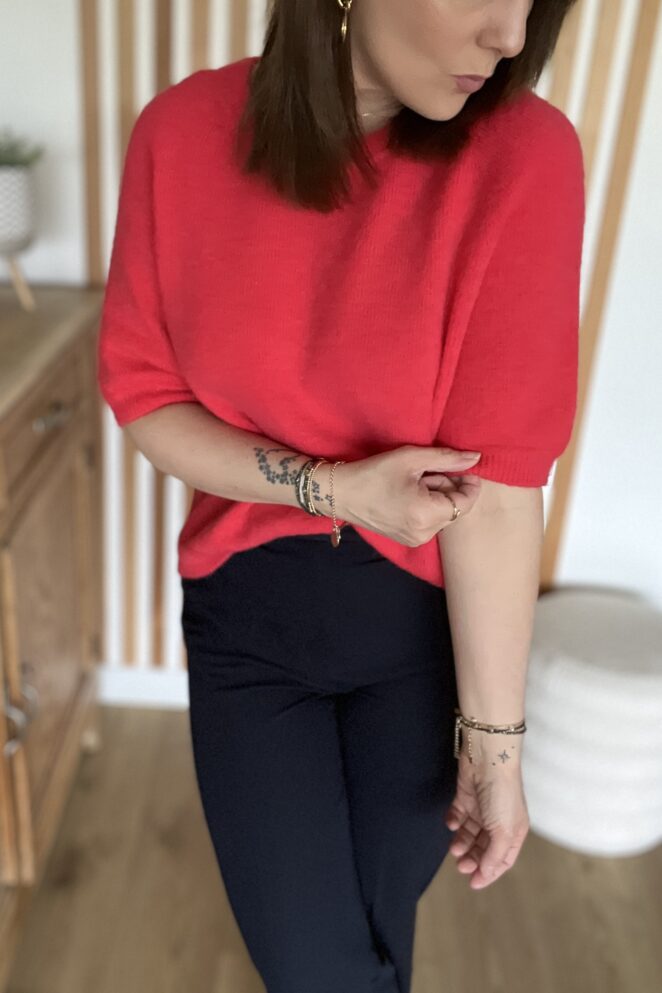 Pull Crissy Rouge à Lèvres