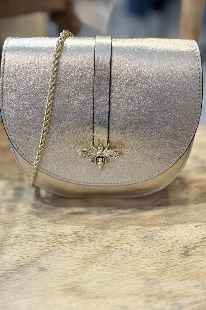 Sac Cuir Lio Doré/Champagne