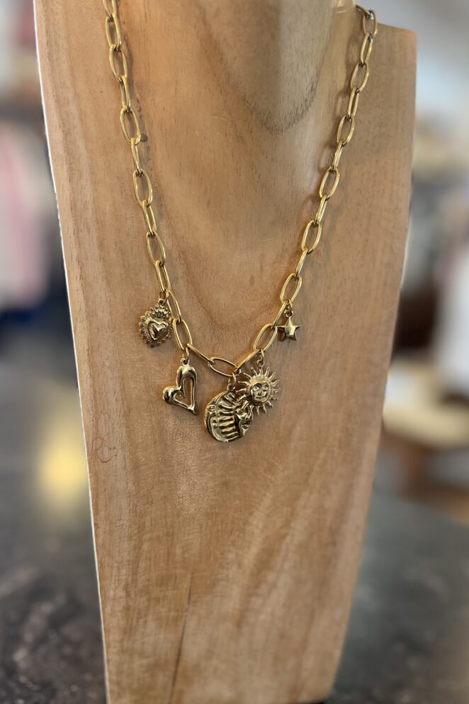 Collier Breloques Doré