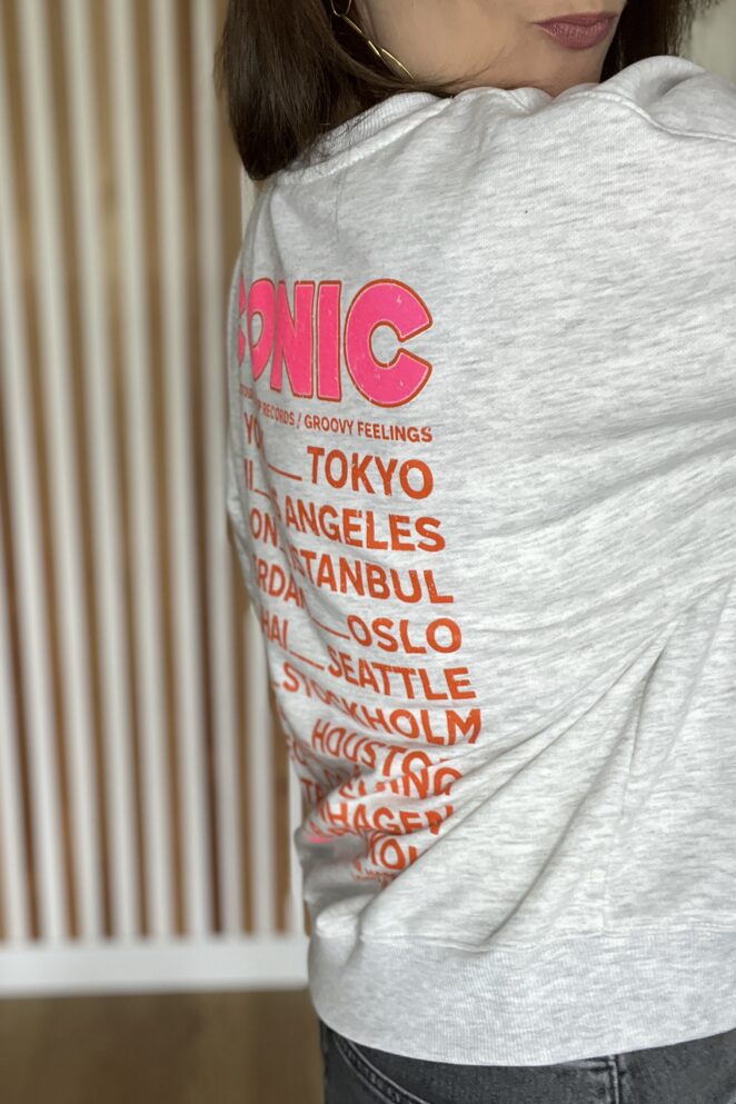 Sweat Iconic Gris Chiné