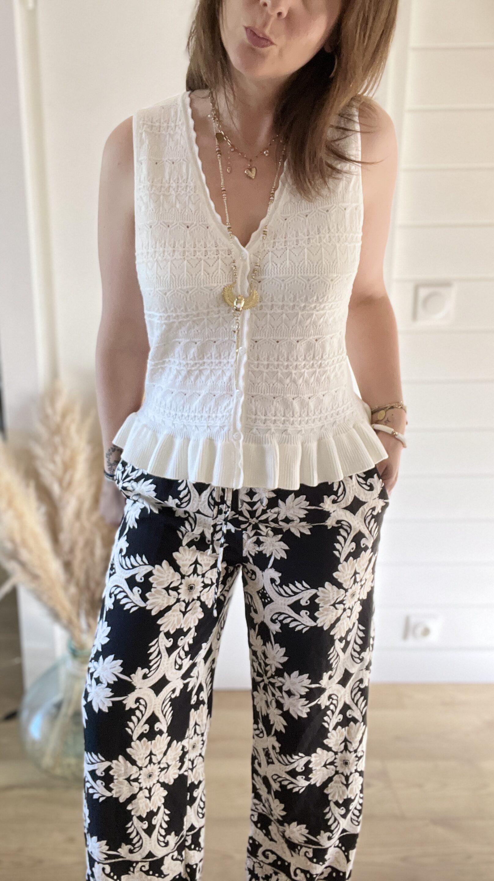 Pantalon Socrate Noir/Beige – Image 3