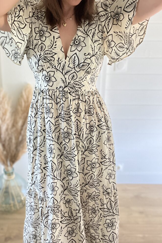 Robe Louise Beige/Noir