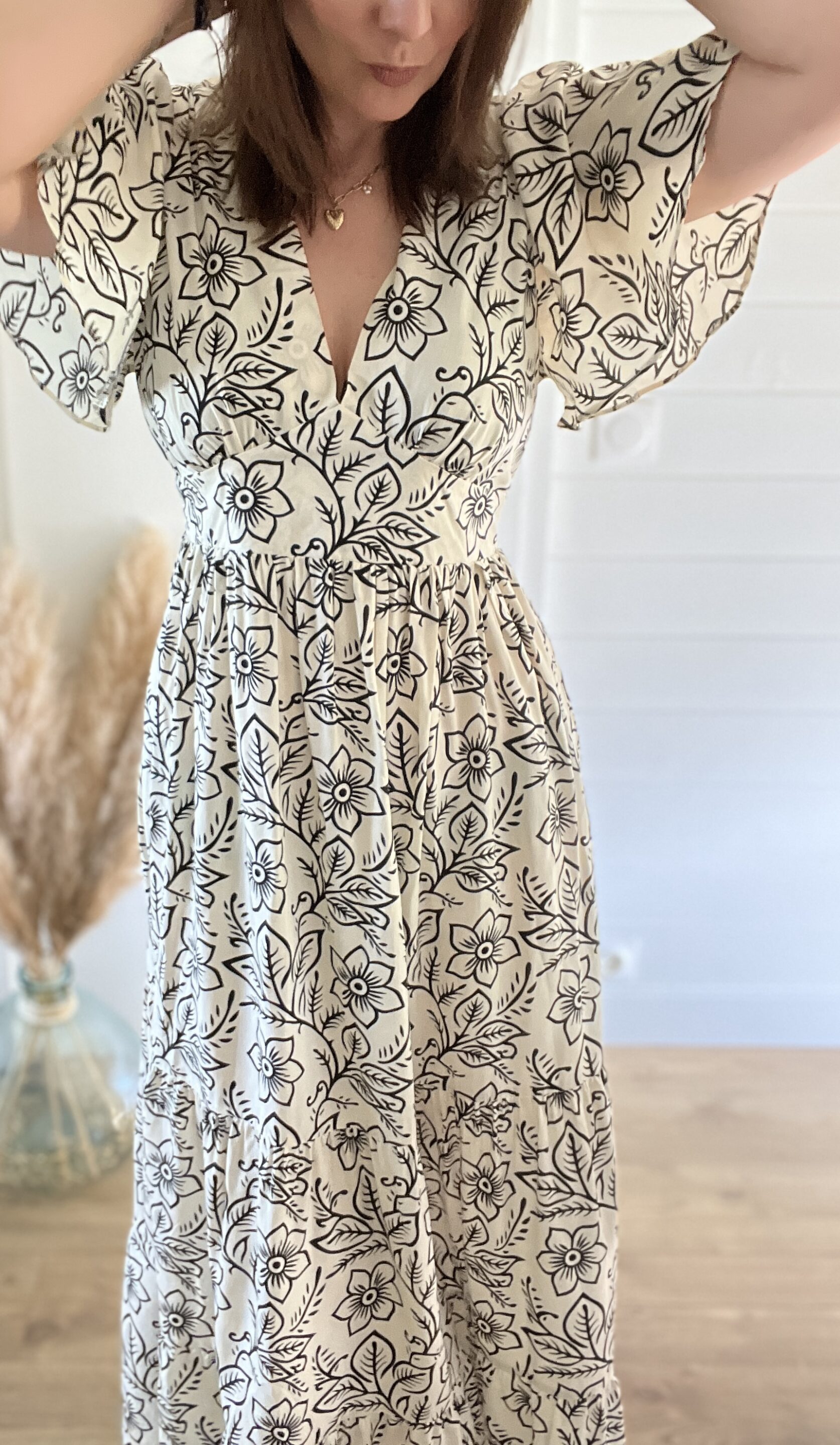 Robe Louise Beige/Noir