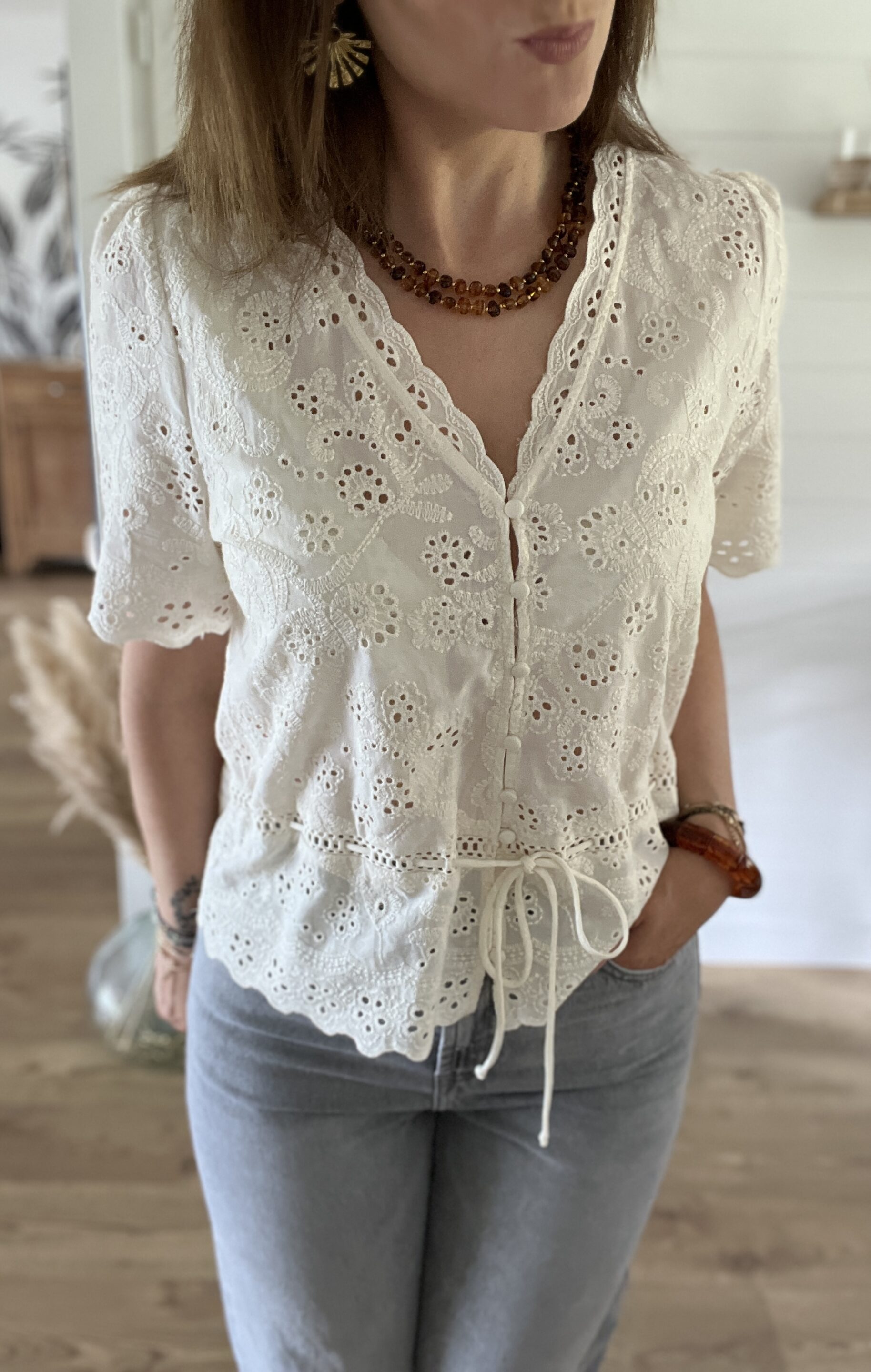 Blouse Lise Ivoire – Image 2