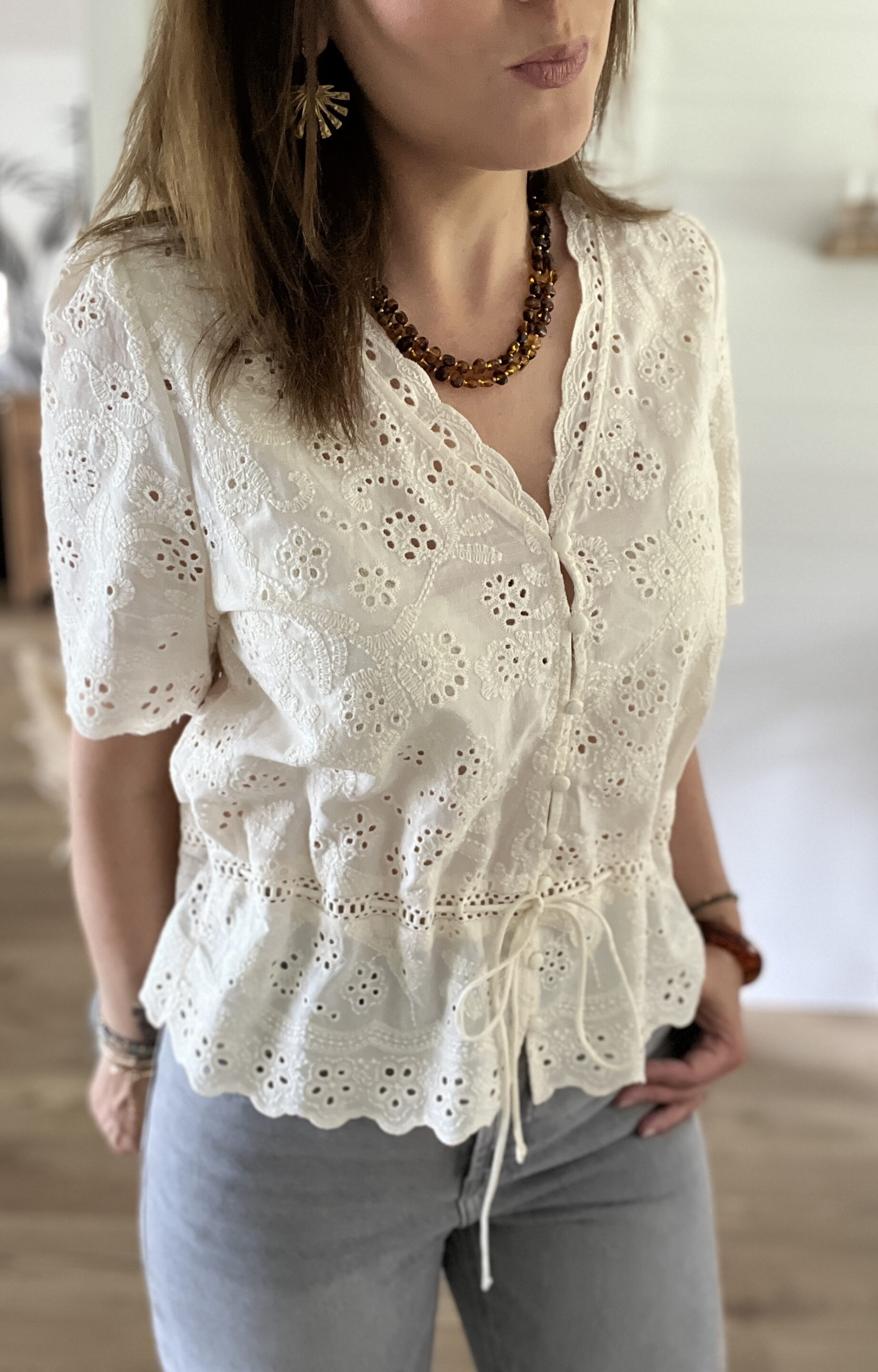 Blouse Lise Ivoire – Image 3