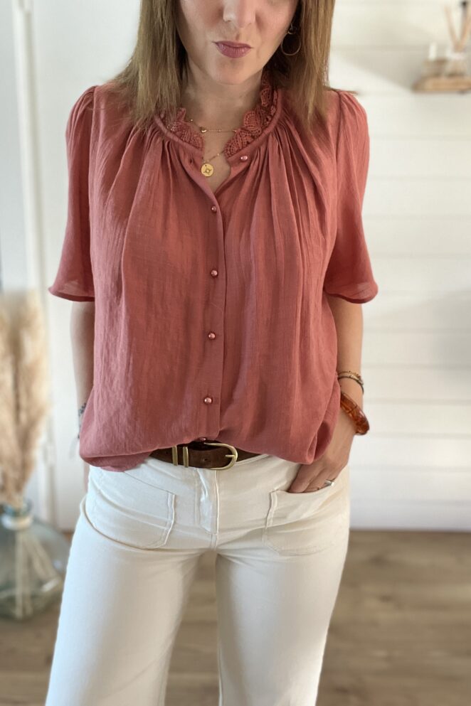 Blouse Cléo Bois De Rose