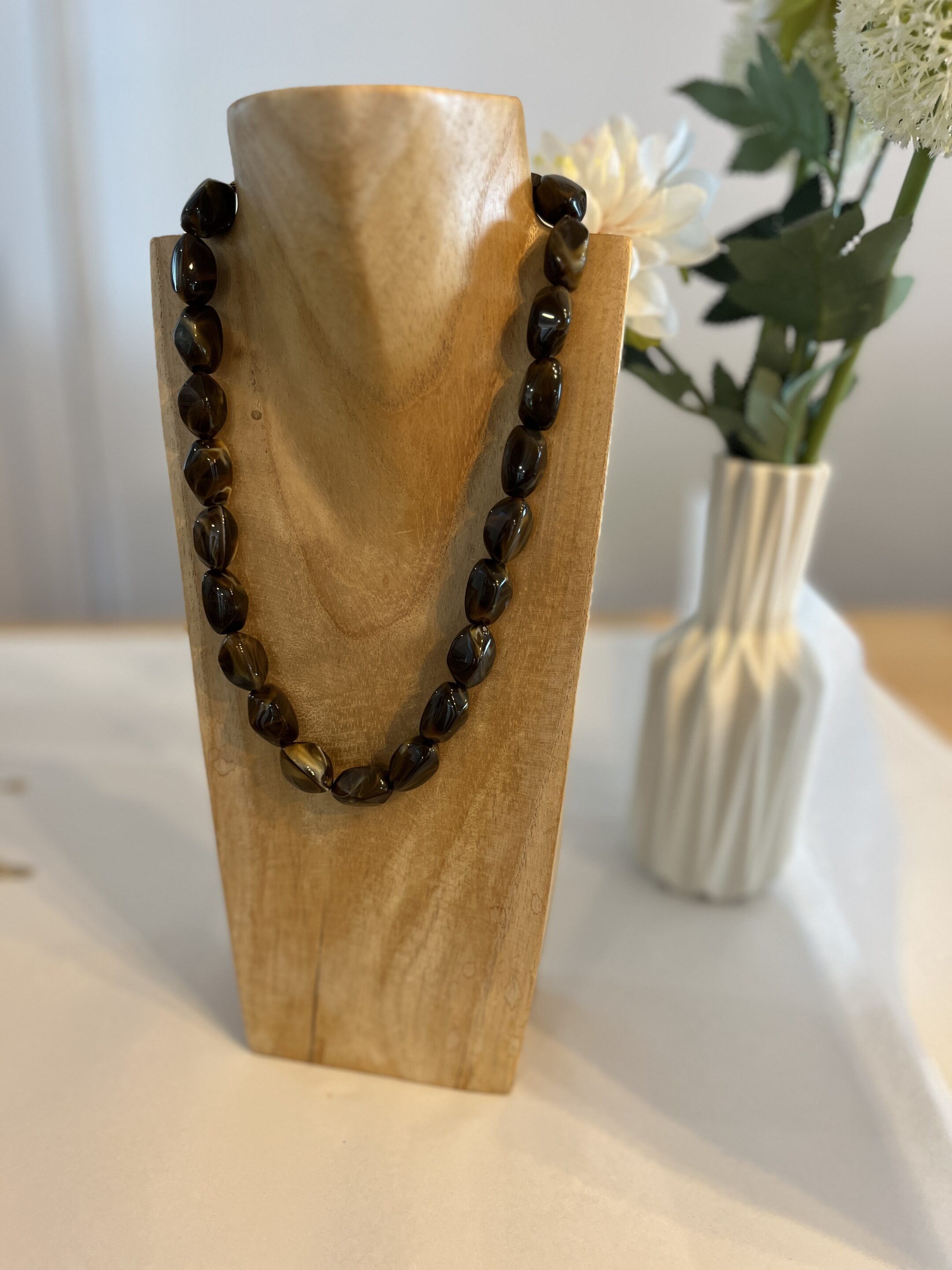 Collier Résine Marron