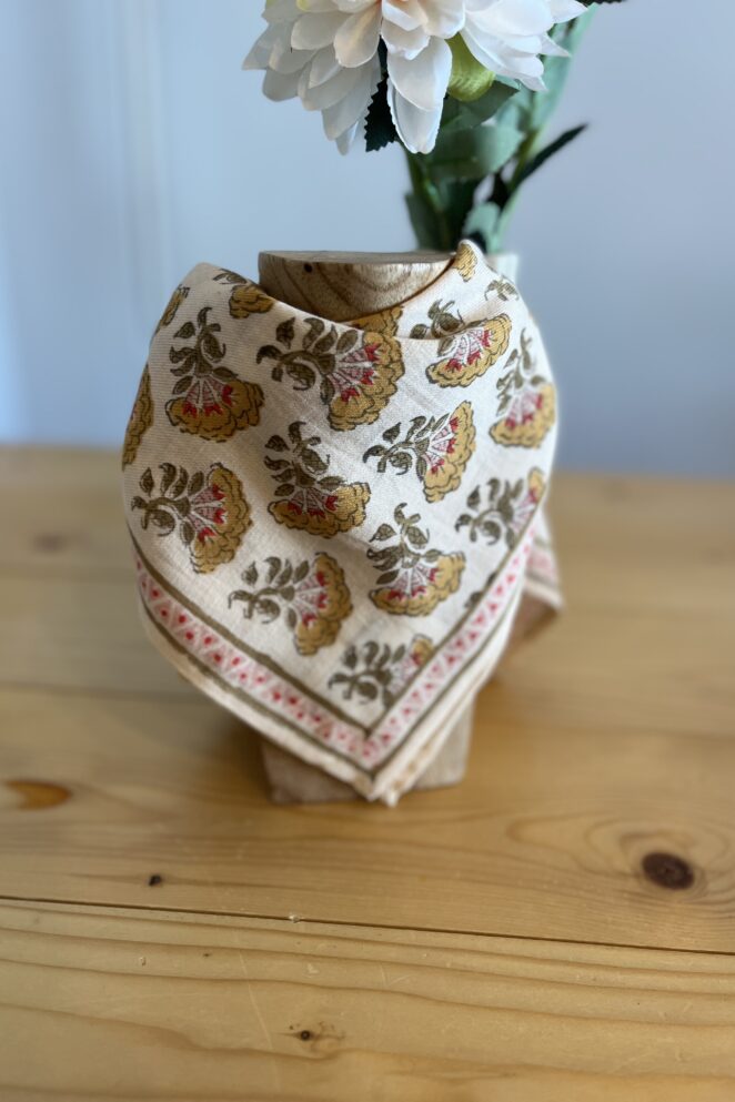 Foulard Kid Namaste Ecru