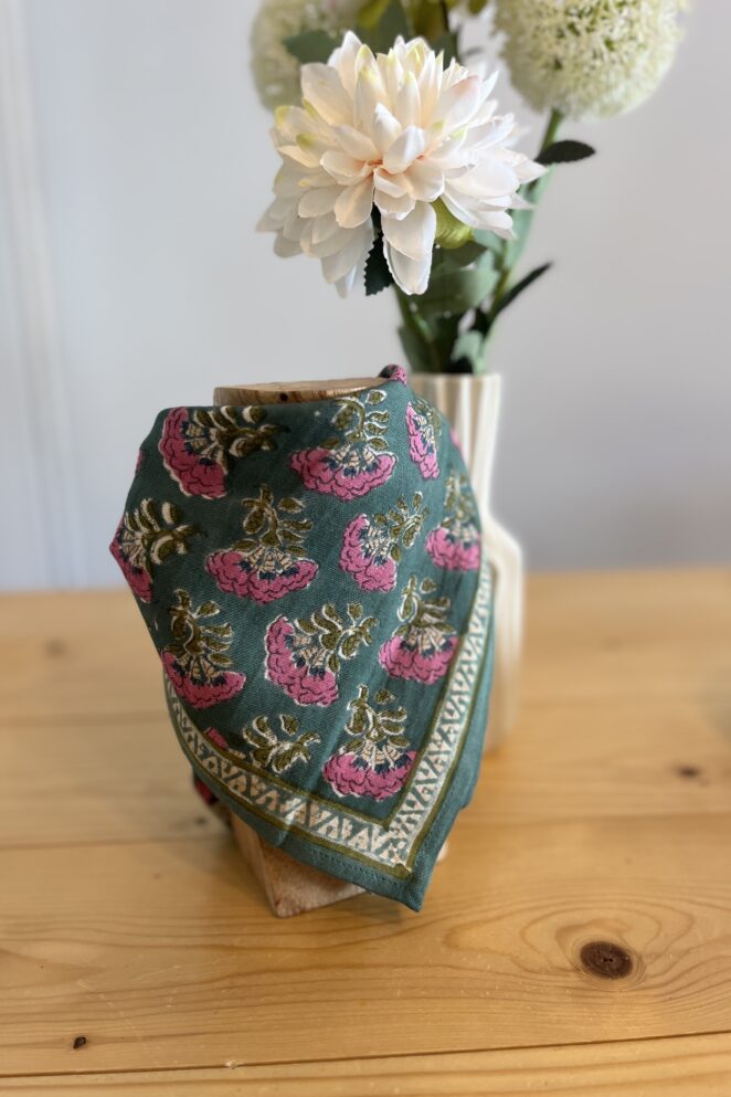 Foulard kid Namaste Vert