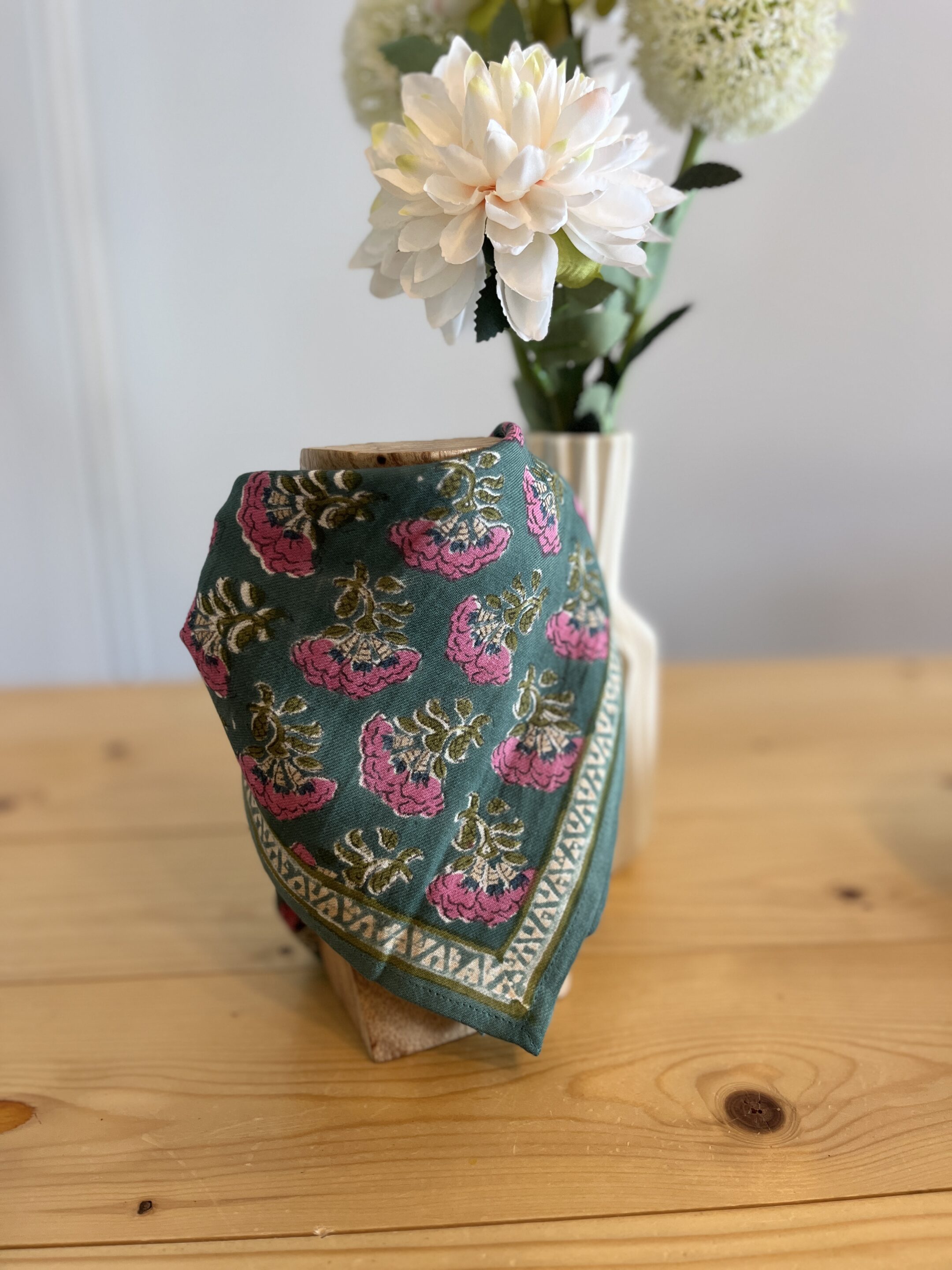 Foulard kid Namaste Vert