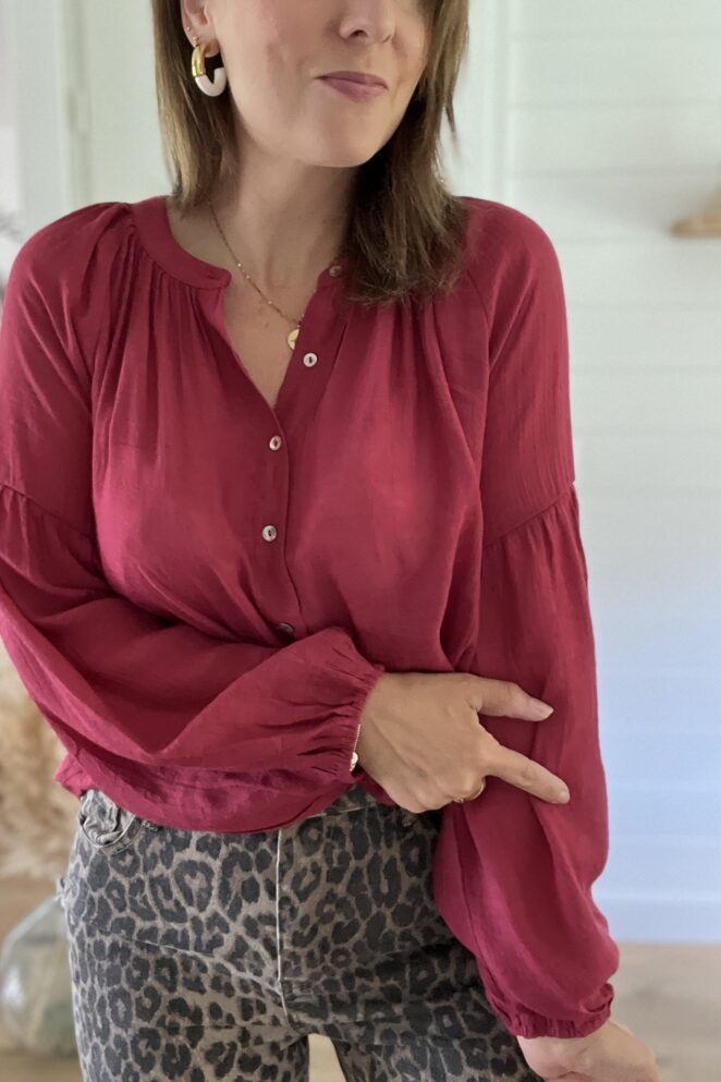 Blouse Caroline Framboise