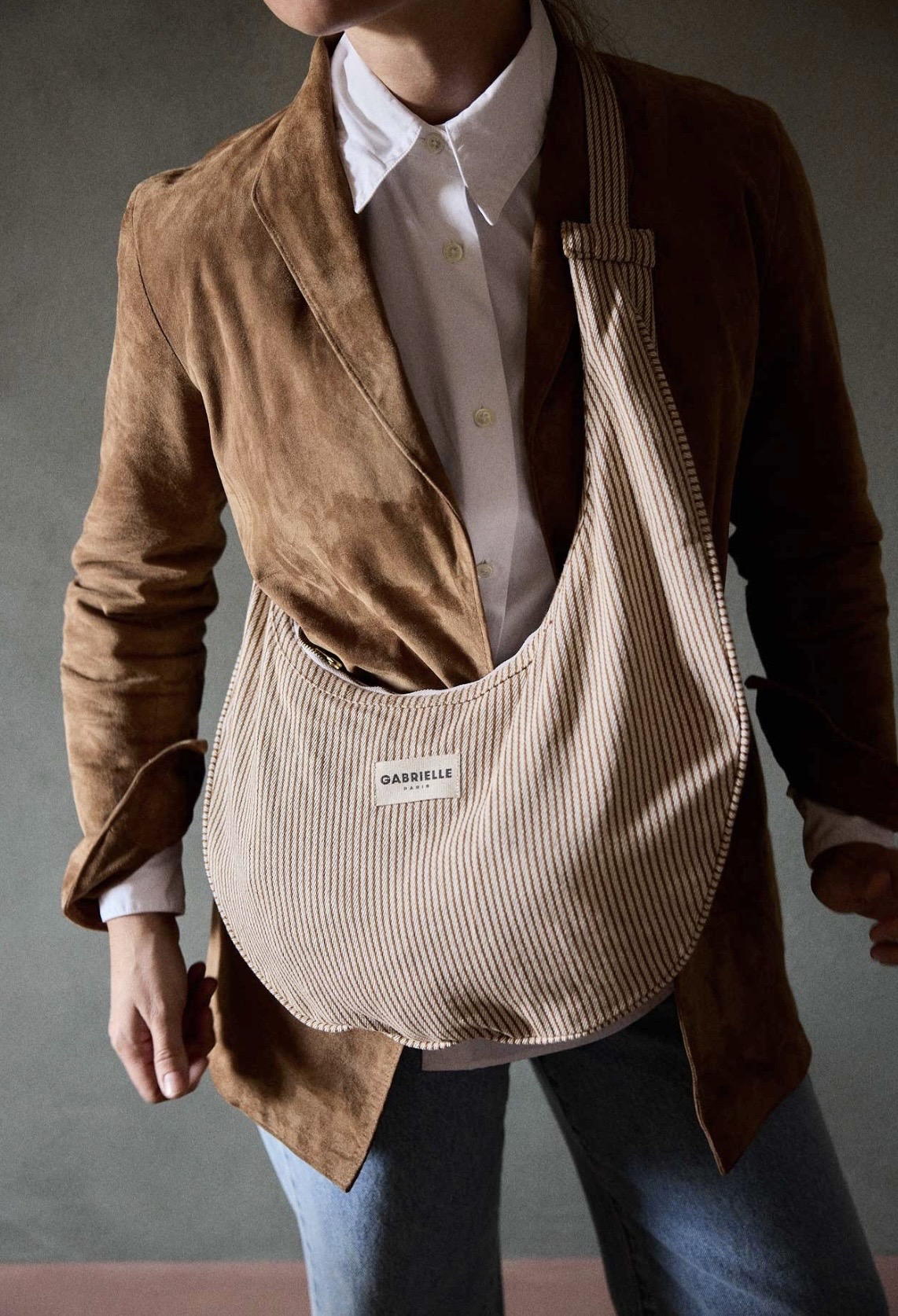 Sac New B Rayures Argile