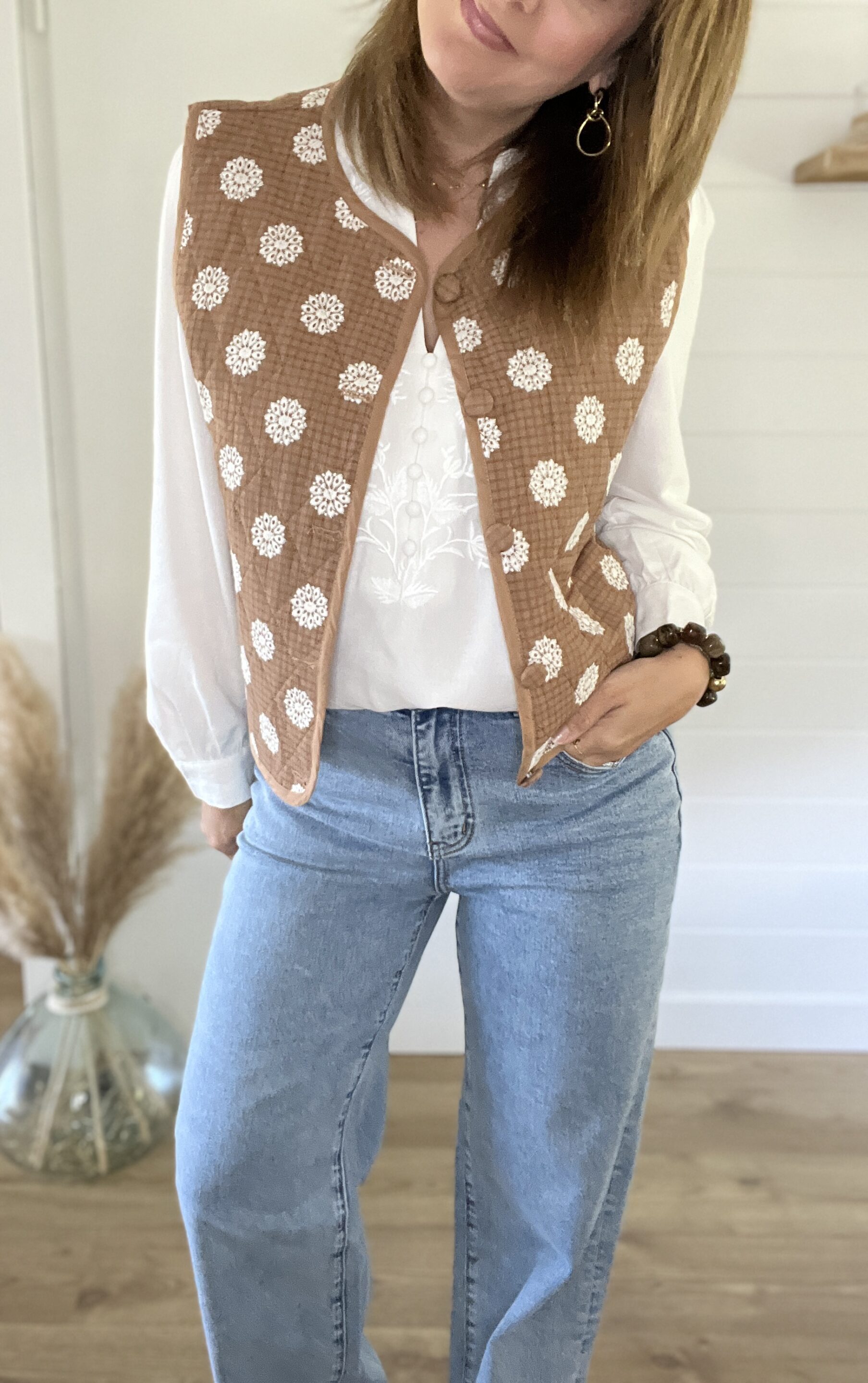 Gilet Harper Camel – Image 3