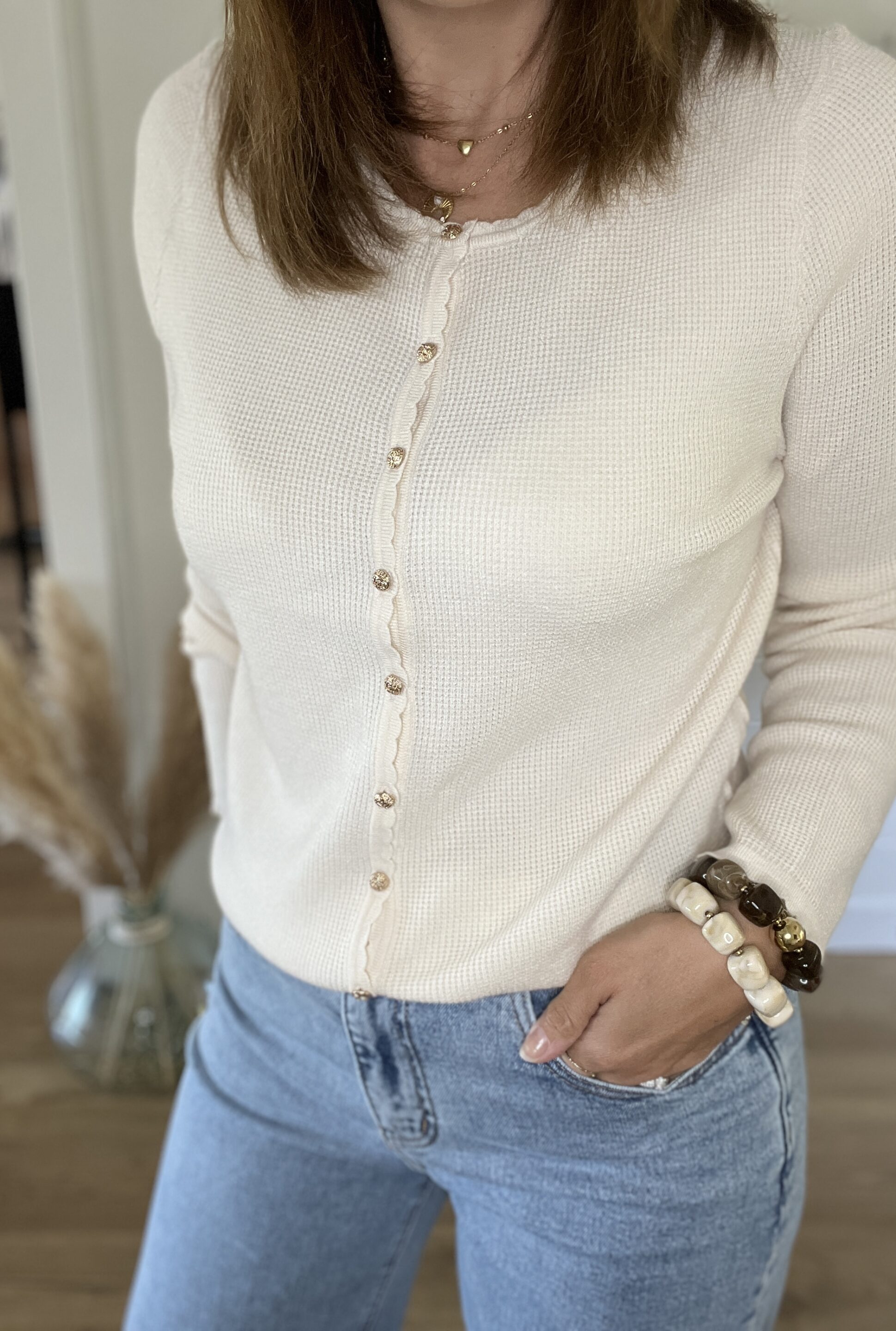 Gilet Emma Ivoire – Image 2