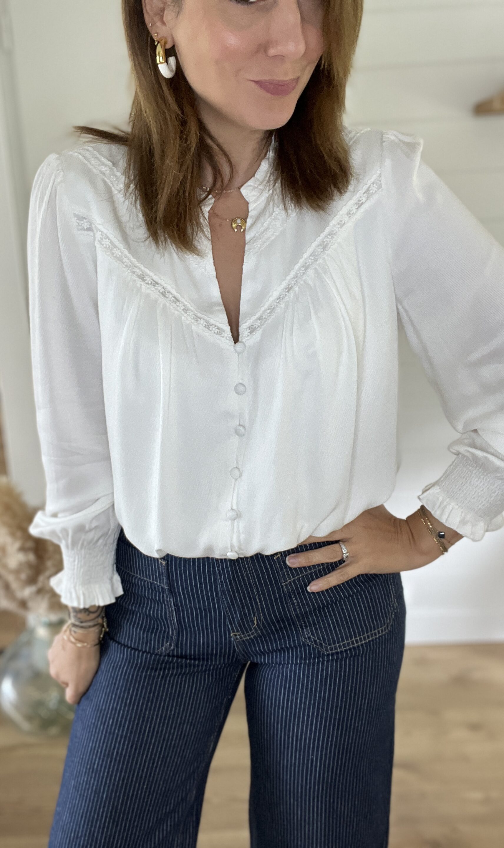 Chemisier Adèle Blanc – Image 4