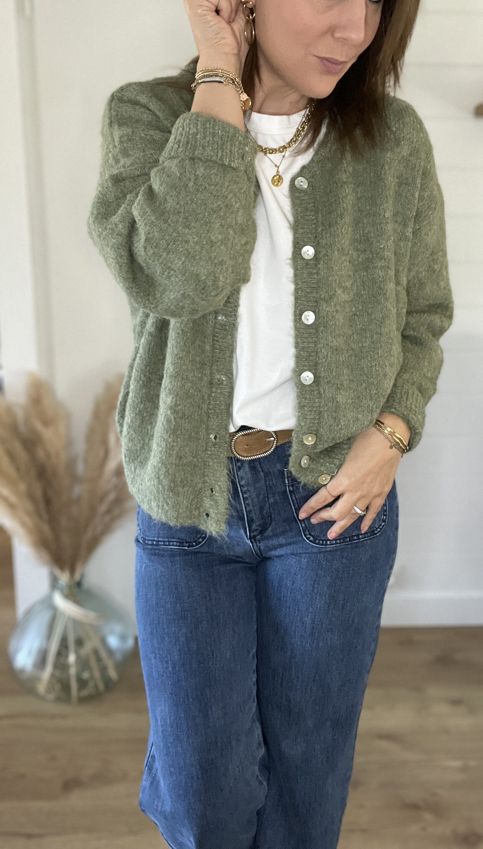 Gilet Iris Vert Olive