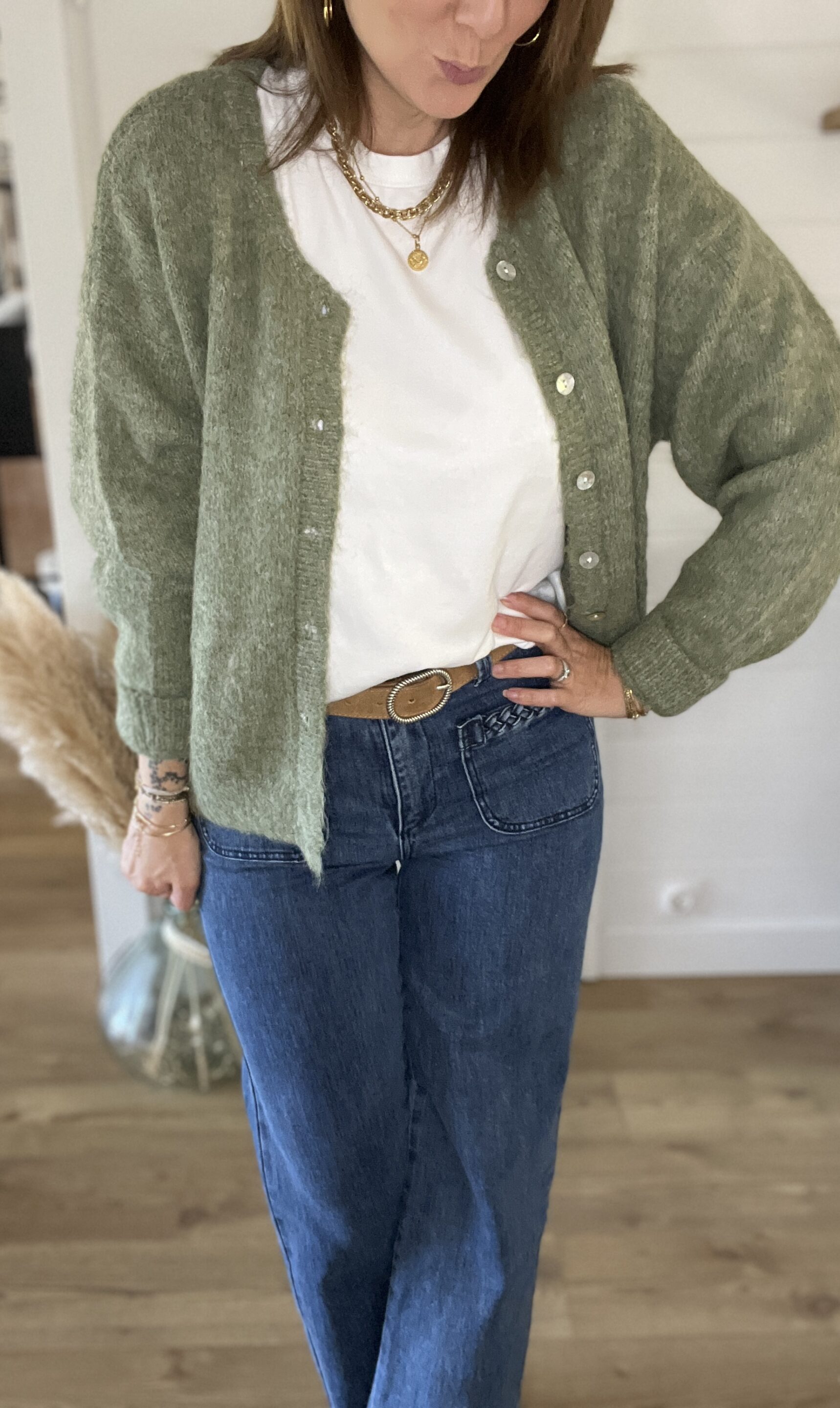 Gilet Iris Vert Olive – Image 4