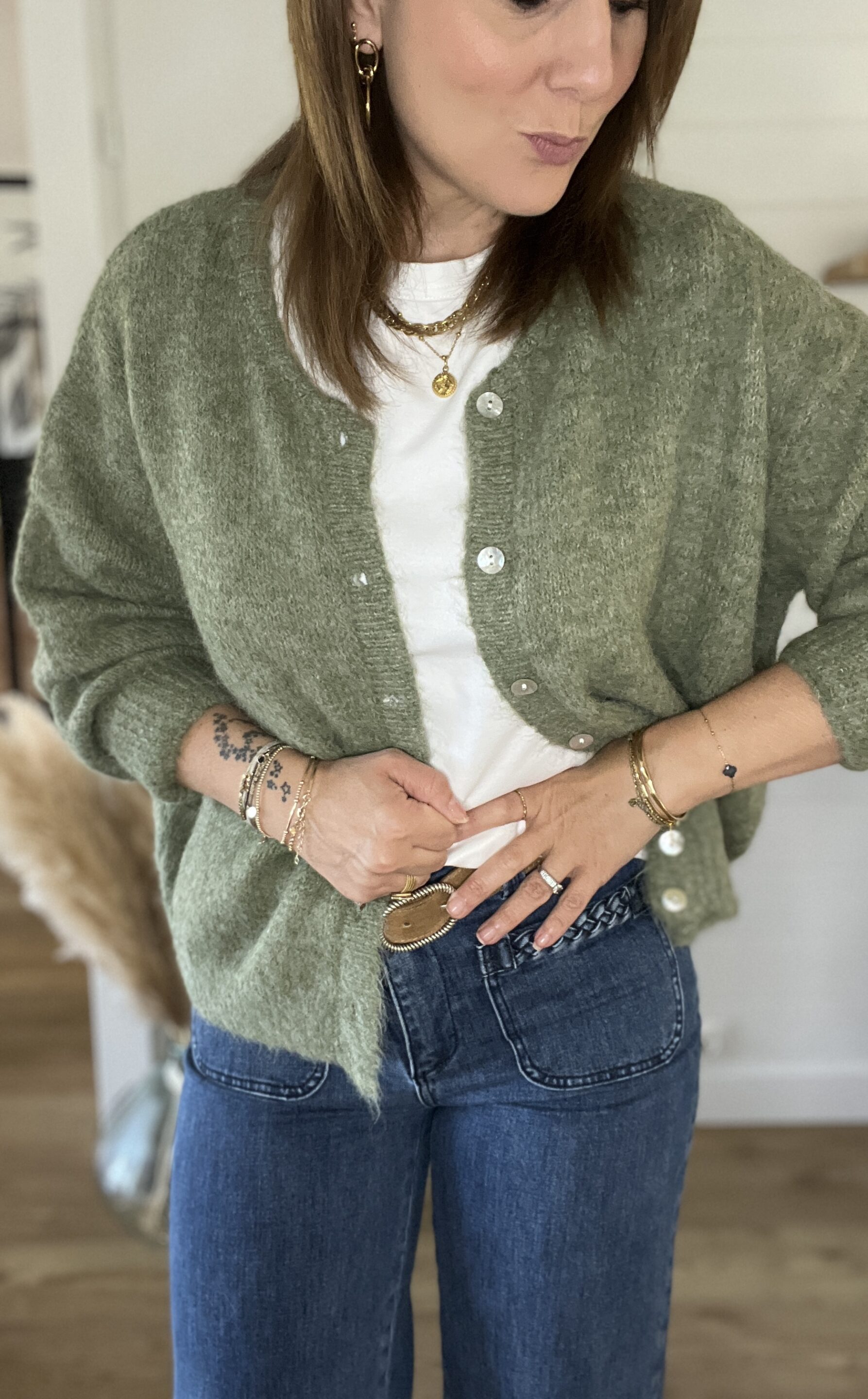 Gilet Iris Vert Olive – Image 5